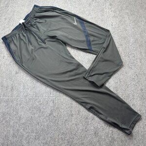 Nike DRI-FIT Academy Soccer Pants Men XL Gray Blue Ankle Zip Tapered 30" BV6920